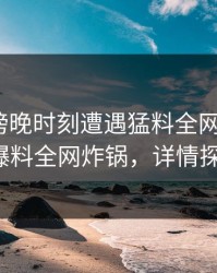 明星在傍晚时刻遭遇猛料全网炸裂，51爆料全网炸锅，详情探秘