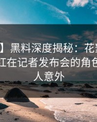 【紧急】黑料深度揭秘：花絮风波背后，网红在记者发布会的角色疯狂令人意外
