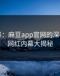 一场风暴：麻豆app官网的深夜爆料与网红内幕大揭秘
