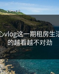看完糖心vlog这一期租房生活，我真的越看越不对劲